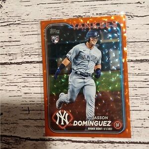 2024 Topps Jasson Dominguez Orange Foilboard Rookie RC #/299 Yankees